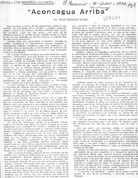 Aconcagua arriba  [artículo] Félix Armando Núñez.