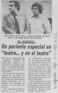 Un Pariente especial en "teatro... y en el teatro".