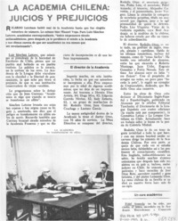 La Académia chilena: juicios y prejuicios