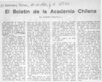 El Boletín de la Academia Chilena