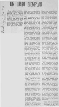 Un libro ejemplar
