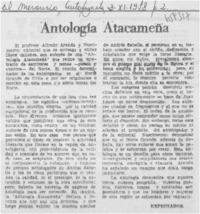 Antología atacameña.