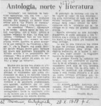 Antología, norte y literatura