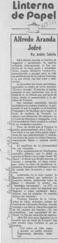 Alfredo Aranda Jofré