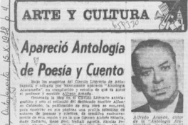 Apareció antología de poesía y cuento.