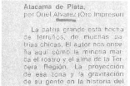 Atacama de plata.  [artículo]