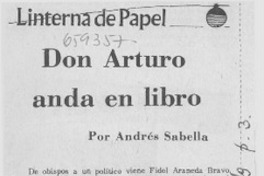Don Arturo anda en libro