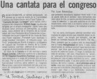 Una cantata para el congreso
