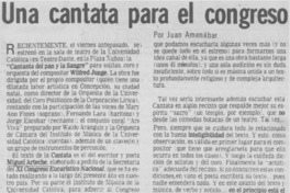 Una cantata para el congreso