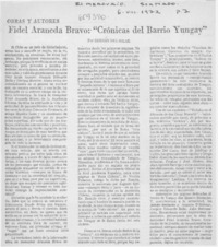 Fidel Araneda Bravo: "Crónicas del Barrio Yungay"