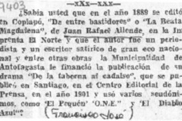 Cápsulas  [artículo] Francisco José.