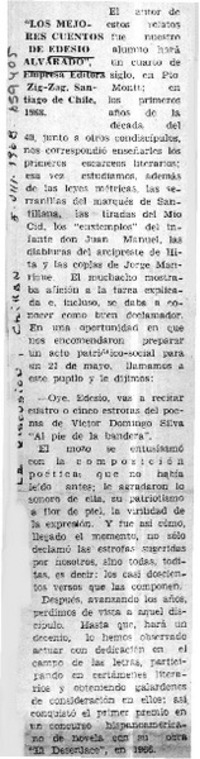 Los Mejores cuentos de Edesio Alvarado.  [artículo]