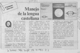 Manejo de la lengua castellana.