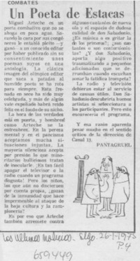 Un poeta de estacas.