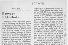 El sexo en la Quintrala  [artículo] Andrés Sabella.