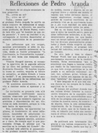 Reflexiones de Pedro Aranda