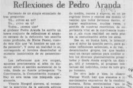 Reflexiones de Pedro Aranda