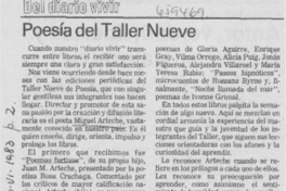 Poesía de Taller Nueve