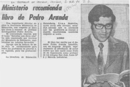 Ministerio recomienda libro de Pedro Aranda.