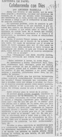 Colaborando con Dios