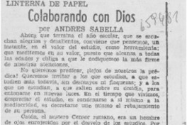 Colaborando con Dios