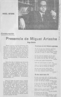 Presencia de Miguel Arteche