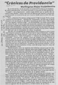 "Crónicas de Providencia"