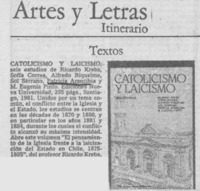 Catolicismo y laicismo.