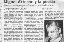 Miguel Arteche y la poesía.  [artículo]