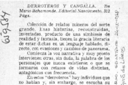 Derroteros y cangalla.  [artículo]