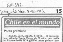 Poeta premiado.  [artículo]