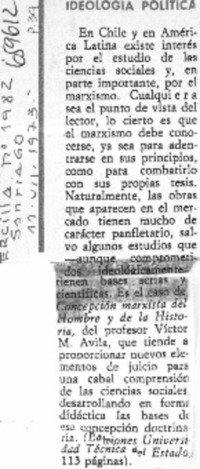 Ideología y política.  [artículo]