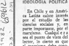 Ideología y política.  [artículo]