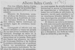 Alberto Baltra Cortés