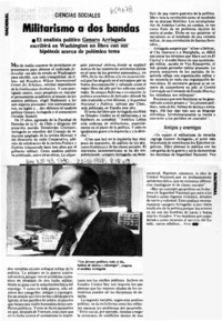 Militarismo a dos bandas  [artículo] P. V. A.