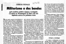 Militarismo a dos bandas  [artículo] P. V. A.