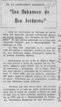 "Los devaneos de don Jerónimo"