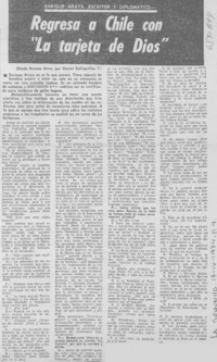 Enrique Araya, escritor y diplomático regresa a Chile con "La tarjeta de Dios" : [entrevista]