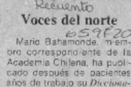 Voces del norte.