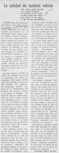 La soledad de nuestros valores