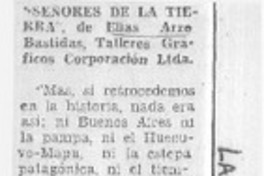 Señores de la tierra  [artículo] Efraín Szmulewicz.