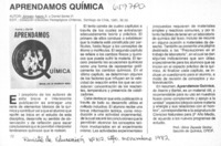 Aprendamos química  [artículo] Silvia Godoy Zepeda.