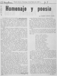 Homenaje y poesía