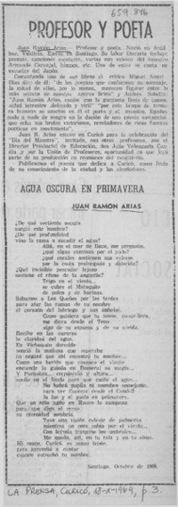 Profesor y poeta.  [artículo]