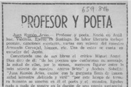 Profesor y poeta.  [artículo]