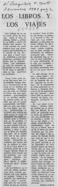 Los libros y los viajes