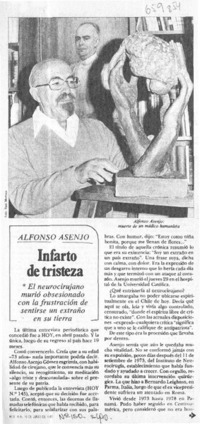 Infarto de tristeza  [artículo] J. M. L.