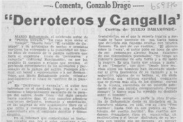 "Derroteros y cangalla"