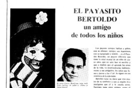 El Payasito Bertoldo un amigo de todos los niños.