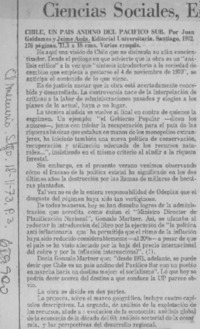 Chile, un país andino del pacífico sur.  [artículo]